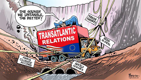 Transatlantic relations by Paresh Nath, The Khaleej Times, UAE
